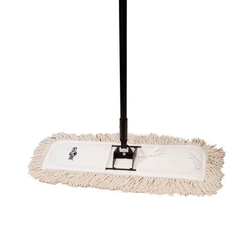 Globe™ Dust Mop Cotton Tie-On, 24" X 5", White, 12/Case