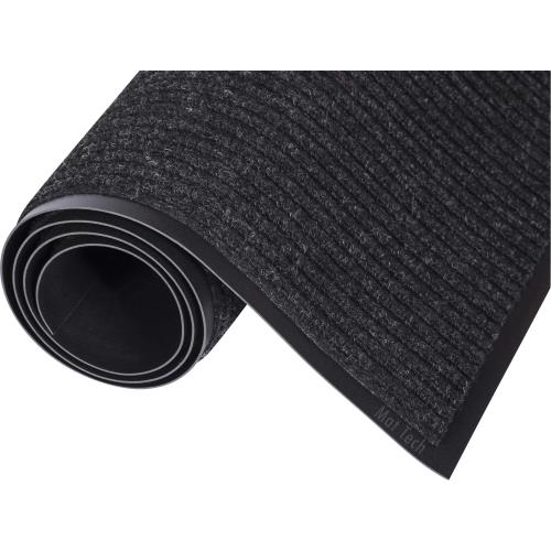 Prorib Entrance Matting, Wiper/Scraper, 4' x 6' x 5/16", Charcoal, 1/Each